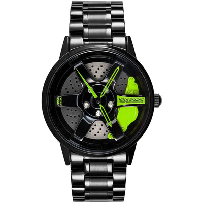HMNWatch TE-37 Non-Spinning JDM Car Wheel Watch: Premium Racing Design Timepiece