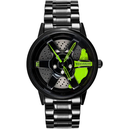 HMNWatch TE-37 Non-Spinning JDM Car Wheel Watch: Premium Racing Design Timepiece