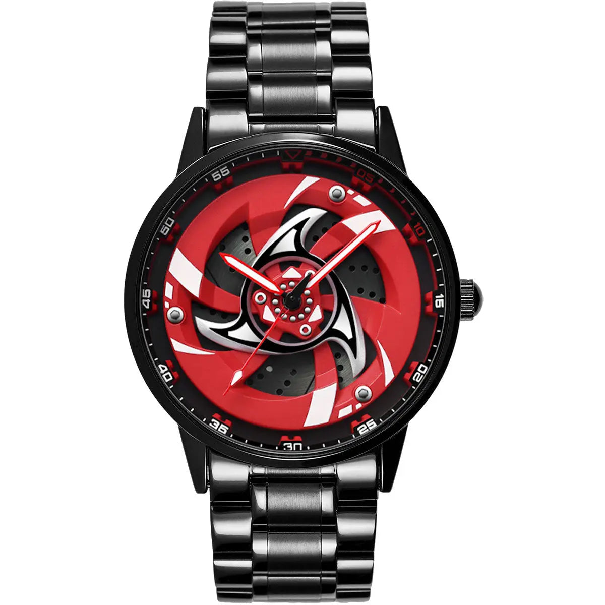 Itachi Uchiha Eternal Shadow Spinning Mangekyō Sharingan Dial Stainless Steel Watch