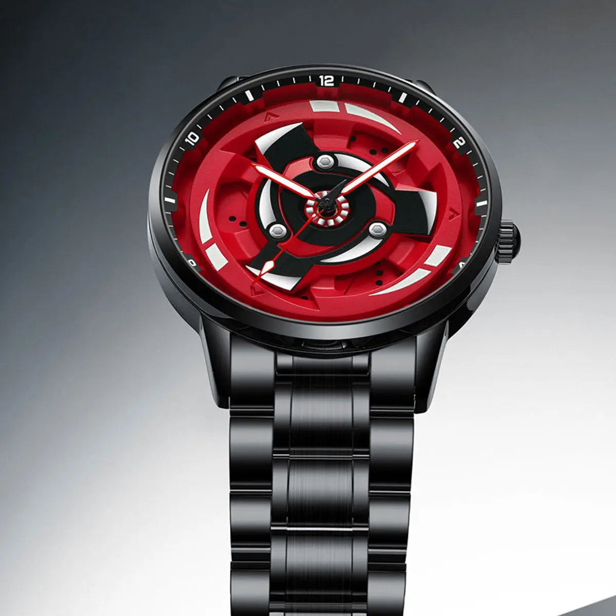 Izuna Uchiha Mangekyo Sharingan Stainless Steel Anime Watch - Luminous Water-Resistant