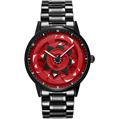Sarada Uchiha Spinning Sharingan Watch Stainless Steel Anime Fan Gift