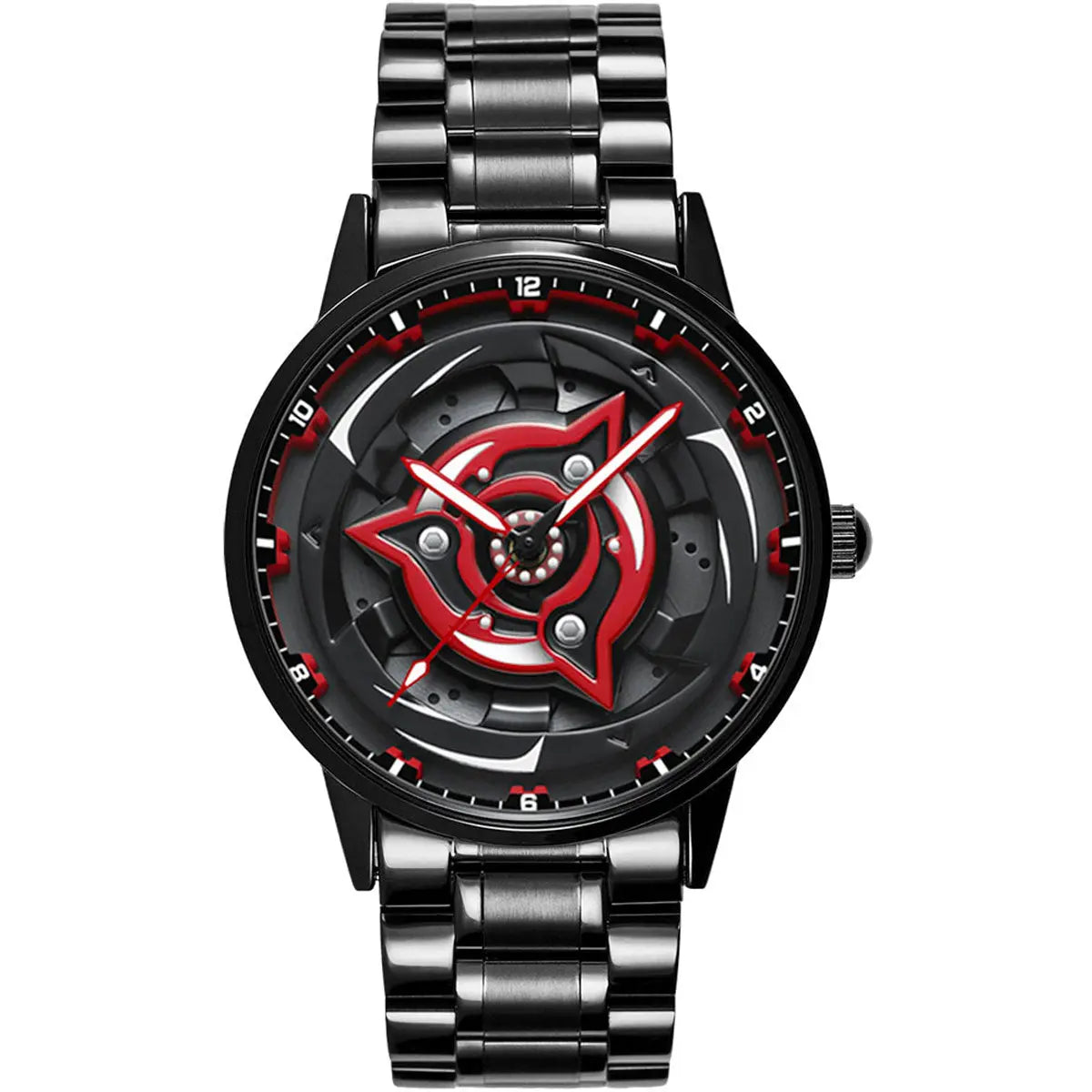 Shin Uchiha Edition Spinning Dial Mangekyō Sharingan Stainless Steel Watch