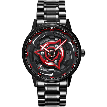 Shin Uchiha Edition Spinning Dial Mangekyō Sharingan Stainless Steel Watch