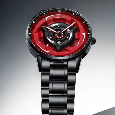 Shin Uchiha Edition Spinning Dial Mangekyō Sharingan Stainless Steel Watch