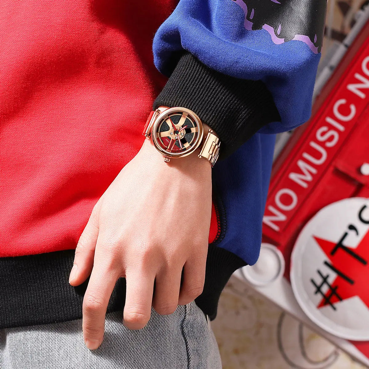 HMNWatch Volk TE-37 RAYS Racing SL Wheel Watch for Women - Luxury Quartz