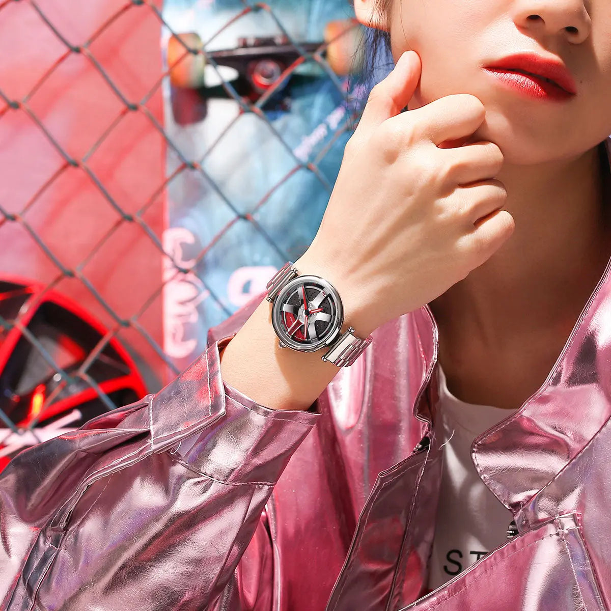 HMNWatch Volk TE-37 RAYS Racing SL Wheel Watch for Women - Luxury Quartz