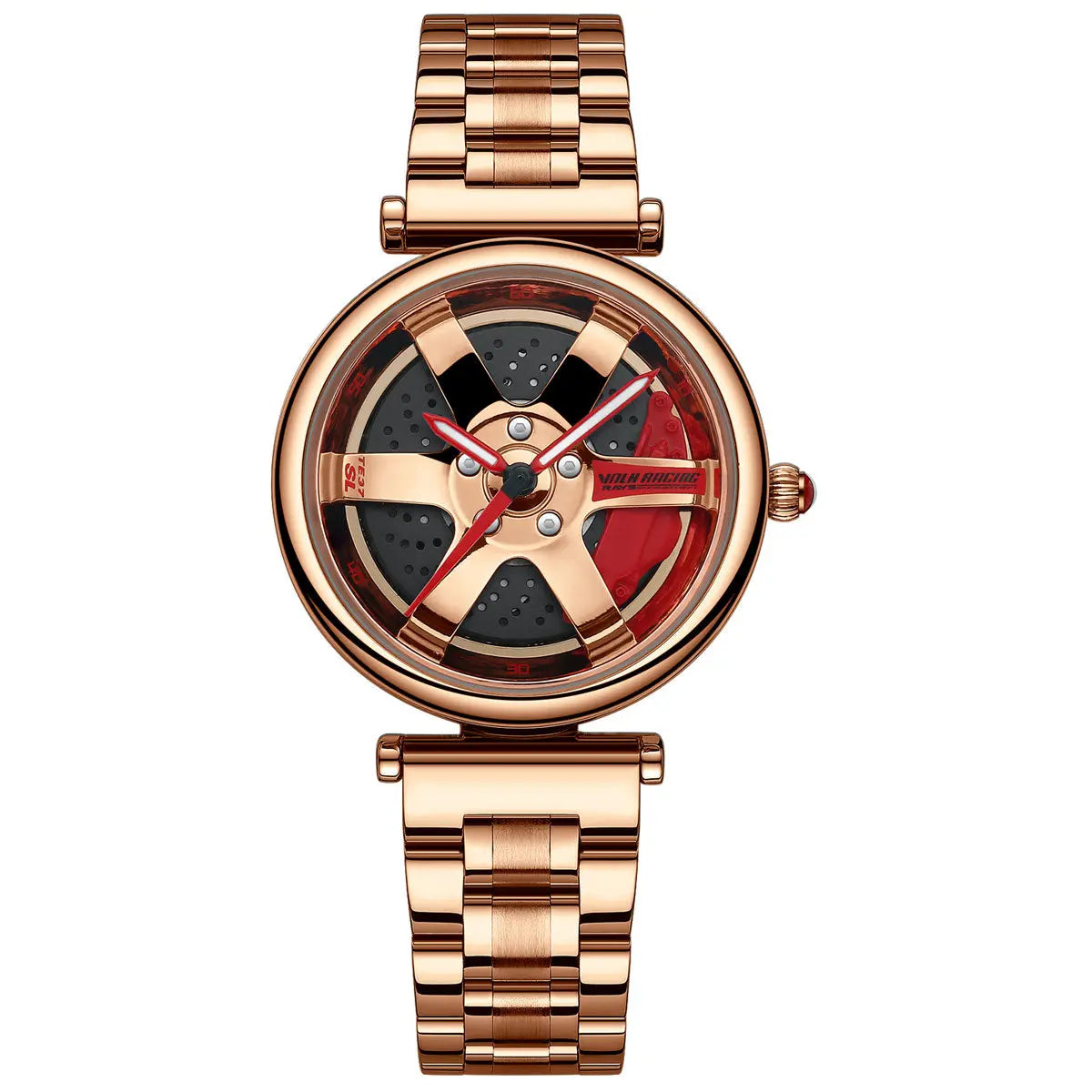HMNWatch Volk TE-37 RAYS Racing SL Wheel Watch for Women - Luxury Quartz