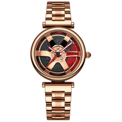 HMNWatch Volk TE-37 RAYS Racing SL Wheel Watch for Women - Luxury Quartz
